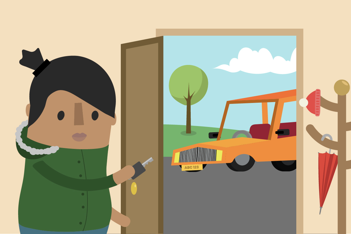 New driver illustration New driver illustration
